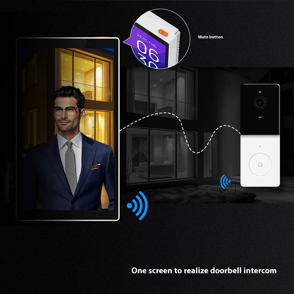 Graffiti 5-inch WiFi smart home central control screen with built-in Zigbee gateway and Alexa voice control, US plug version