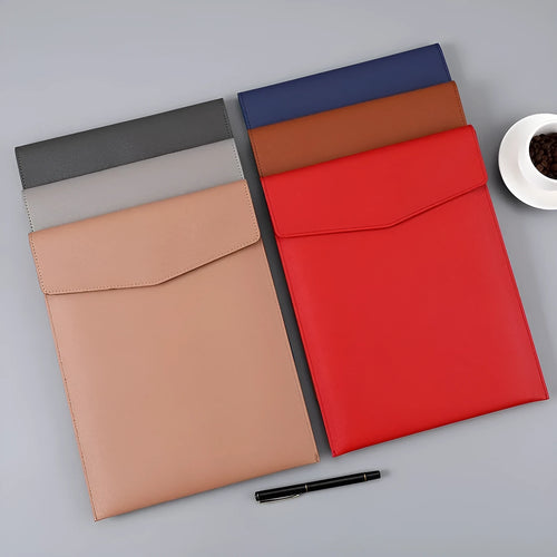 A4 vertical PVC file bag in black for business document organisation