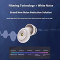Earplugs for sleep and noise reduction with ear cap storage bag in dark night black
