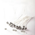 White cotton candle wick DIY material for candle making projects in three different lengths
