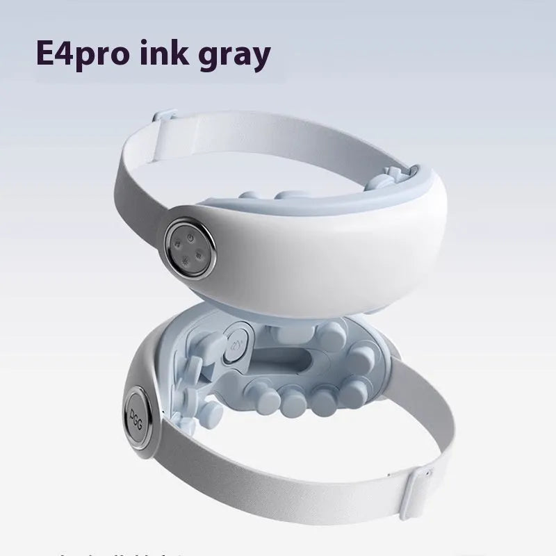 Bluetooth steam eye moisturising massager in purplish grey, showing its compact size for hot compress therapy.
