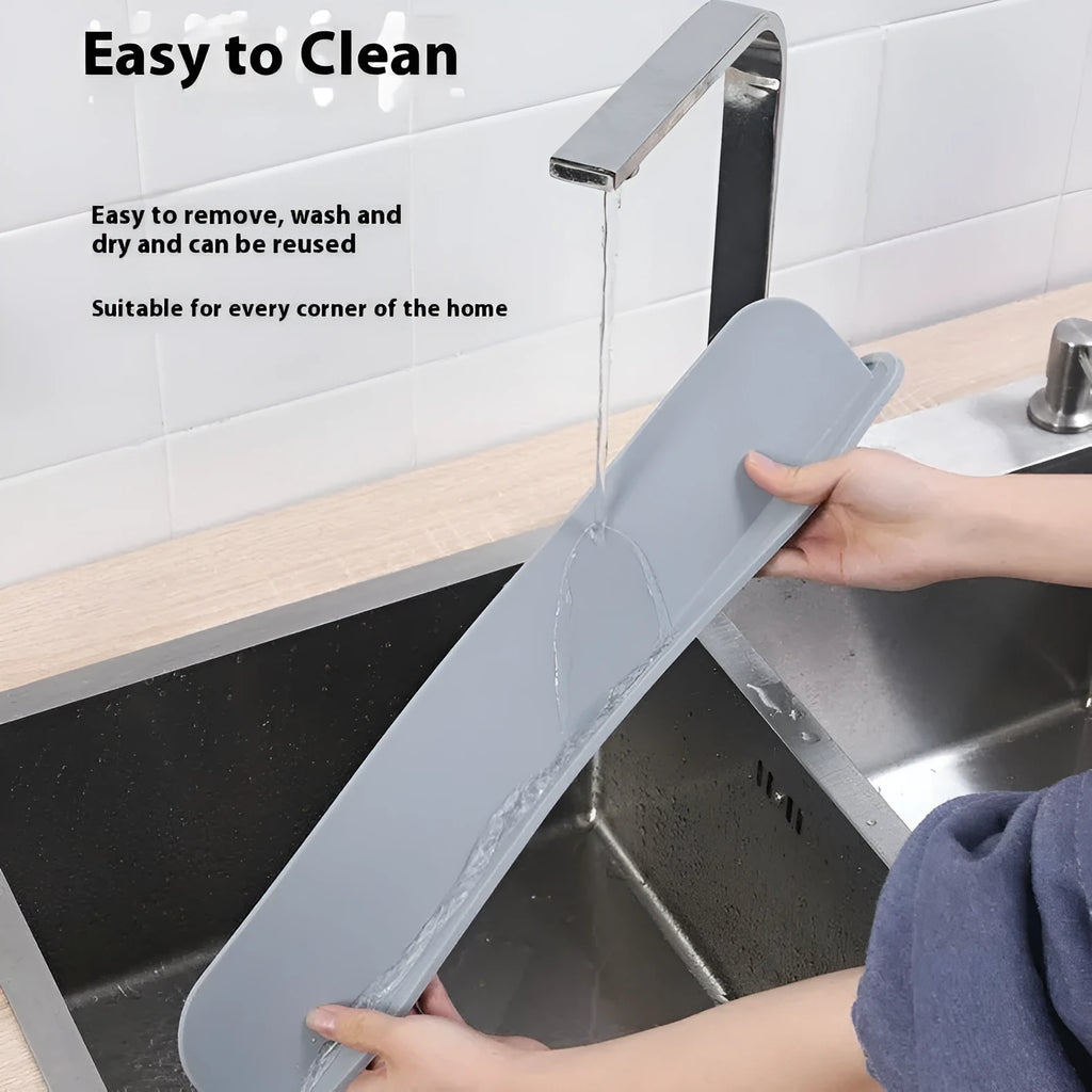 Thick silicone kitchen sink water blocking plate in grey, blue or black colour
