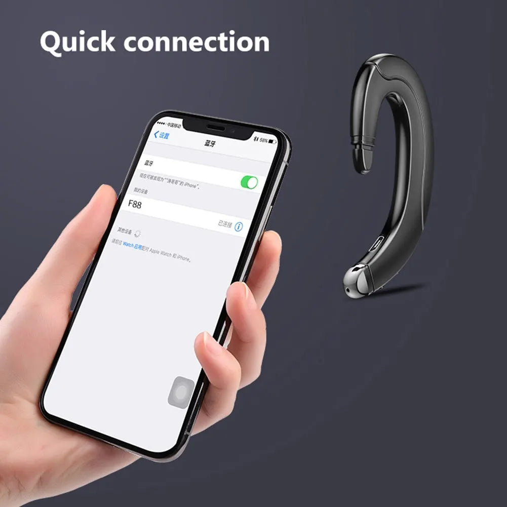 Single ear Bluetooth driving headset in black colour showing monaural design for vehicle communication