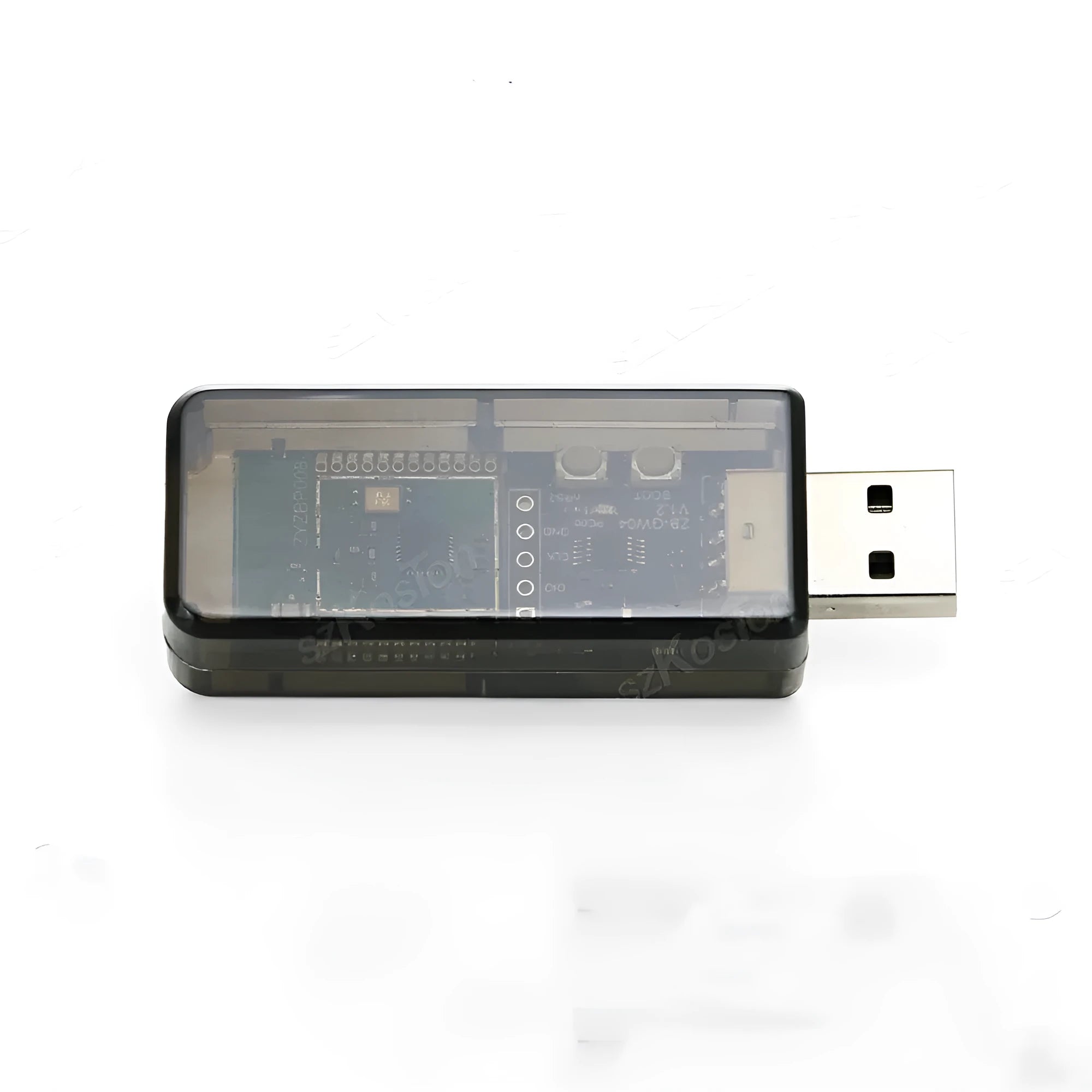 Silicon Labs EFR32MG21 Zigbee USB dongle in plastic shell for smart home gateways