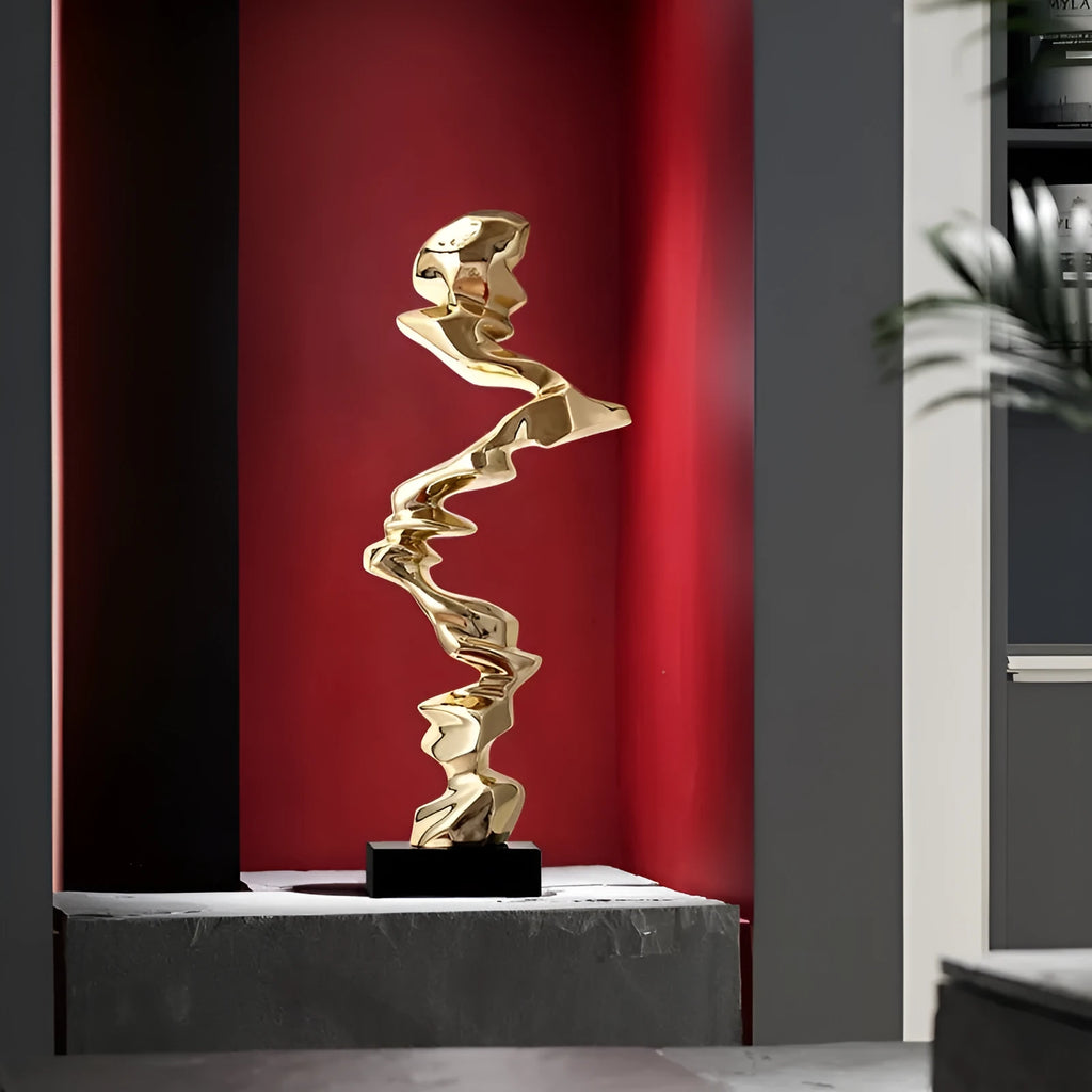 Abstract still life resin sculpture ornament in modern minimalist style for hallway and living room decoration