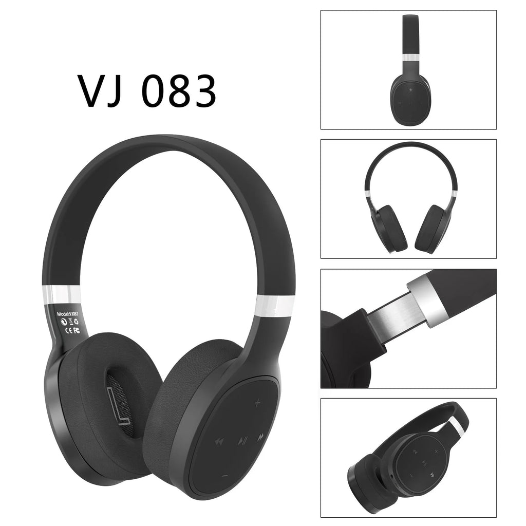 Wireless Bluetooth headset in black, blue, grey, or white colours with 40mm speakers