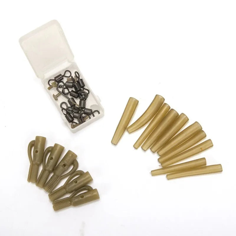European carp fishing accessory set with 30 pieces including anti-winding pipes and threaded hoses