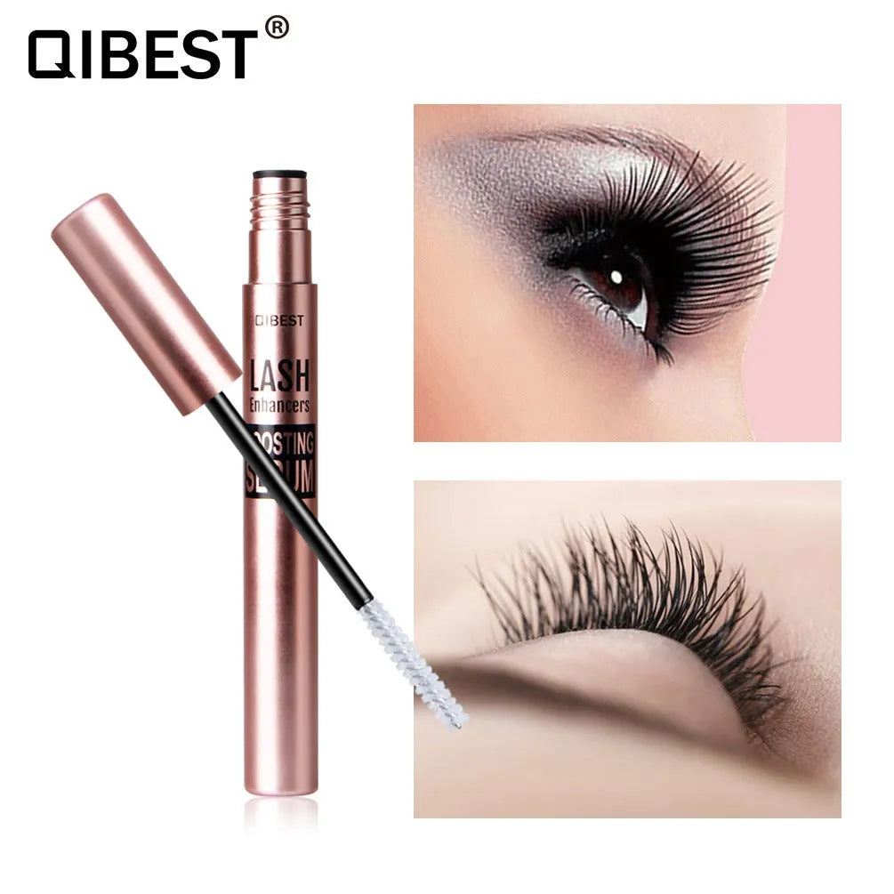 Eyelash nourishing liquid transparent colourless serum in bottle for daily lash and brow conditioning