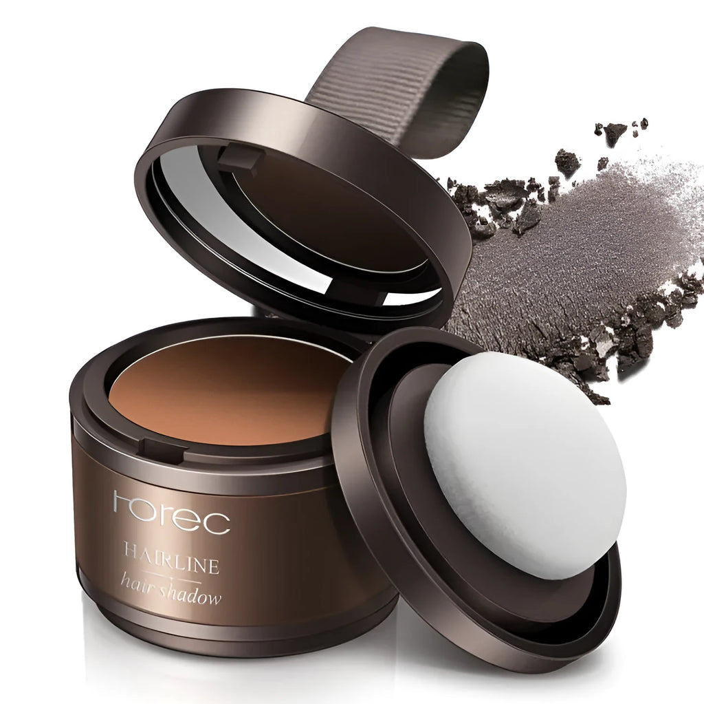 Hairline repairing shadow powder 3g in light yellow and dark brown shades for forehead curve beautification