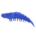 Blue hard rubber cat chew toy with textured surface for dental cleaning containing catnip and bell