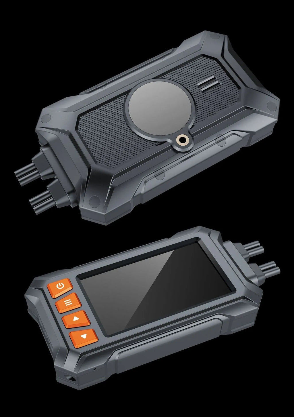 Motorcycle dash cam with 3 inch display and dual waterproof lenses for front and rear recording