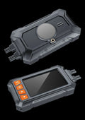 Motorcycle dash cam with 3 inch display and dual waterproof lenses for front and rear recording