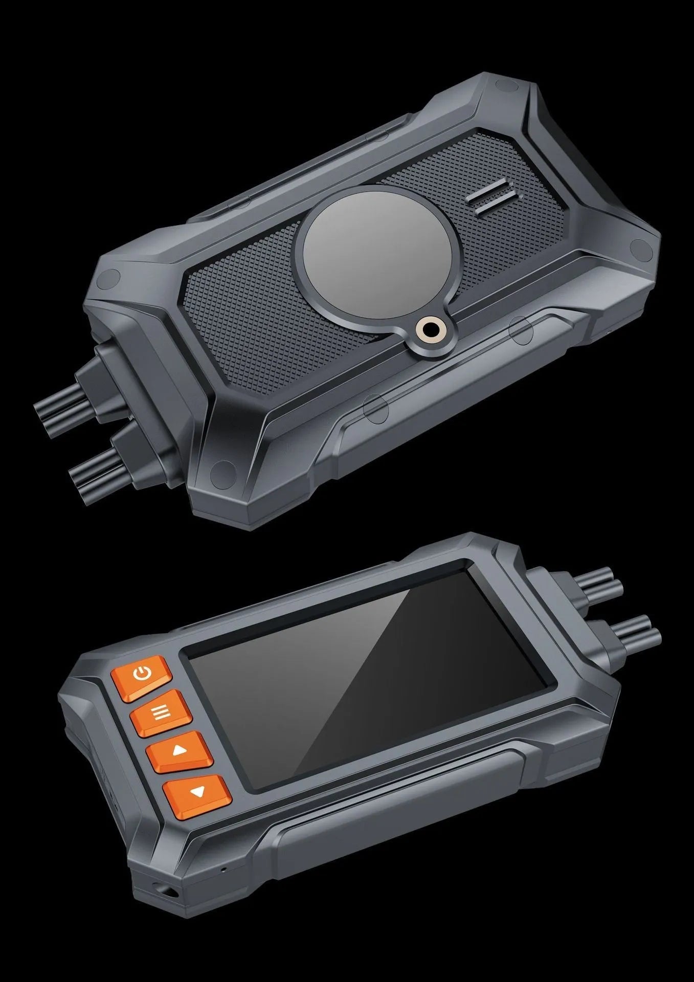 Motorcycle dash cam with 3 inch display and dual waterproof lenses for front and rear recording