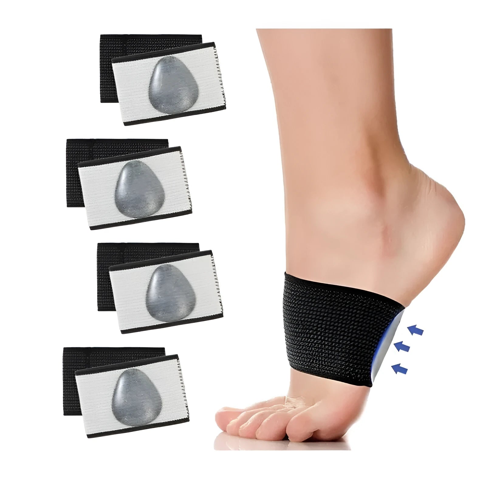 PU elastic arch support foot bandage cover for men and women in ordinary and heart style