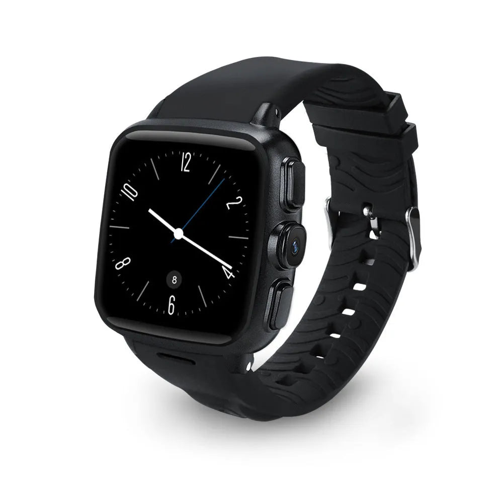 Android smart watch with 1.54-inch HD screen shown in black and white colour options