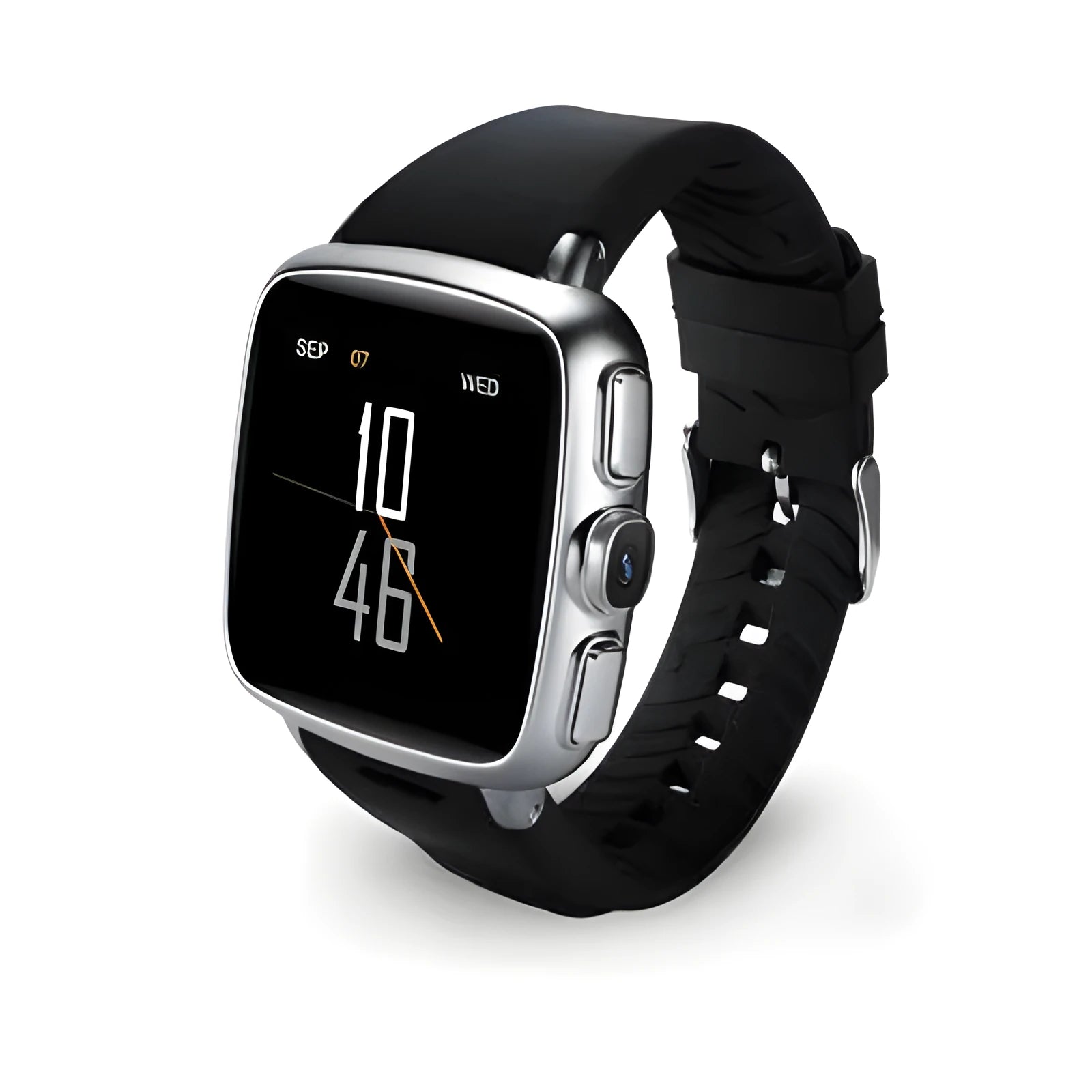 Android smart watch with 1.54-inch HD screen shown in black and white colour options