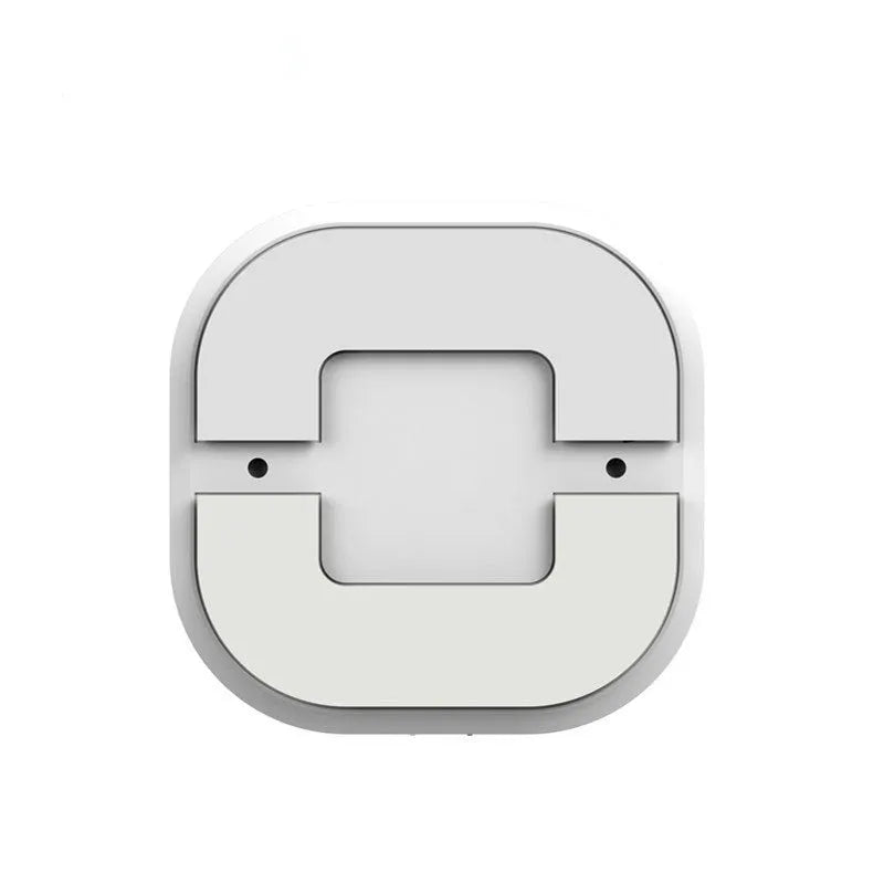 White wireless smoke detector with 433MHz transmission and low battery alert for home fire safety
