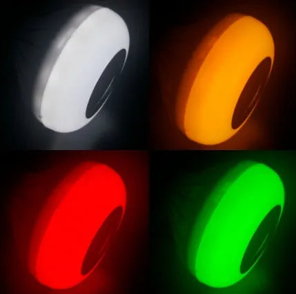 White E27 Bluetooth speaker light bulb with remote control for colour changing illumination