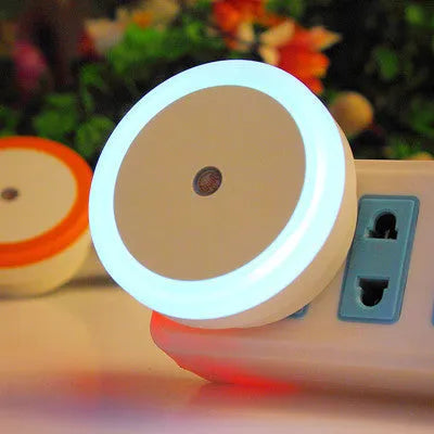 LED induction round halo nightlight in blue colour for night market stall lighting