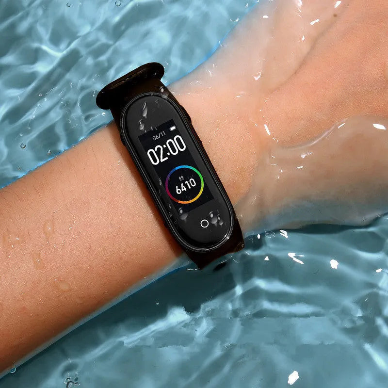 Waterproof multi-function electronic watch 635X smart bracelet sport tonneau shape plastic mirror black dial