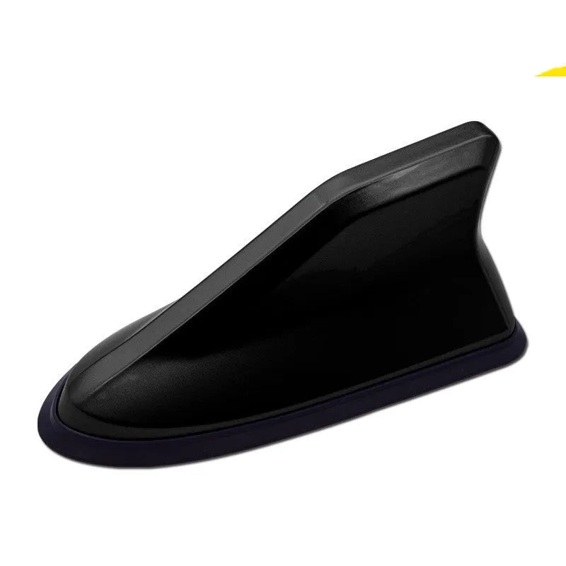 Black shark fin car antenna with paste installation, 160x78x70mm, for radio signal reception