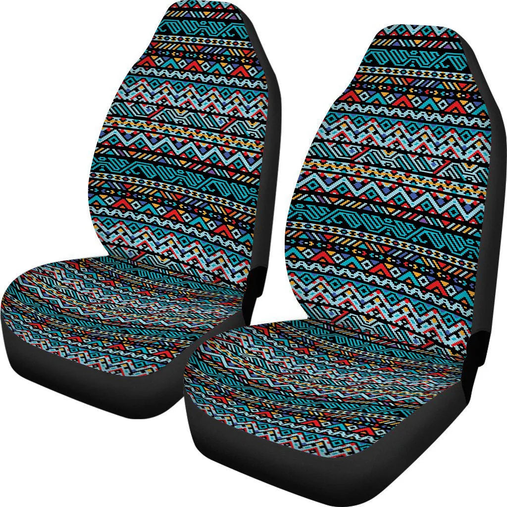 Cow spot leopard print retro style universal car seat covers on front seats