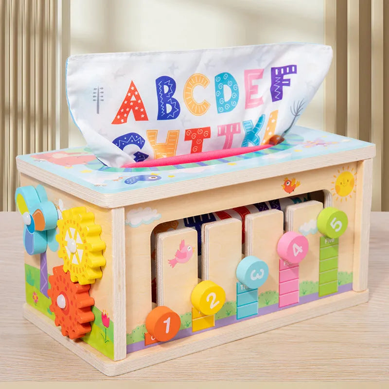 Wooden colour training touch flip board educational toy for children aged 4-6 years