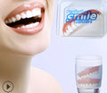 MOONBIFFY Z377 moderate size press-on teeth whitening veneers with carrying case