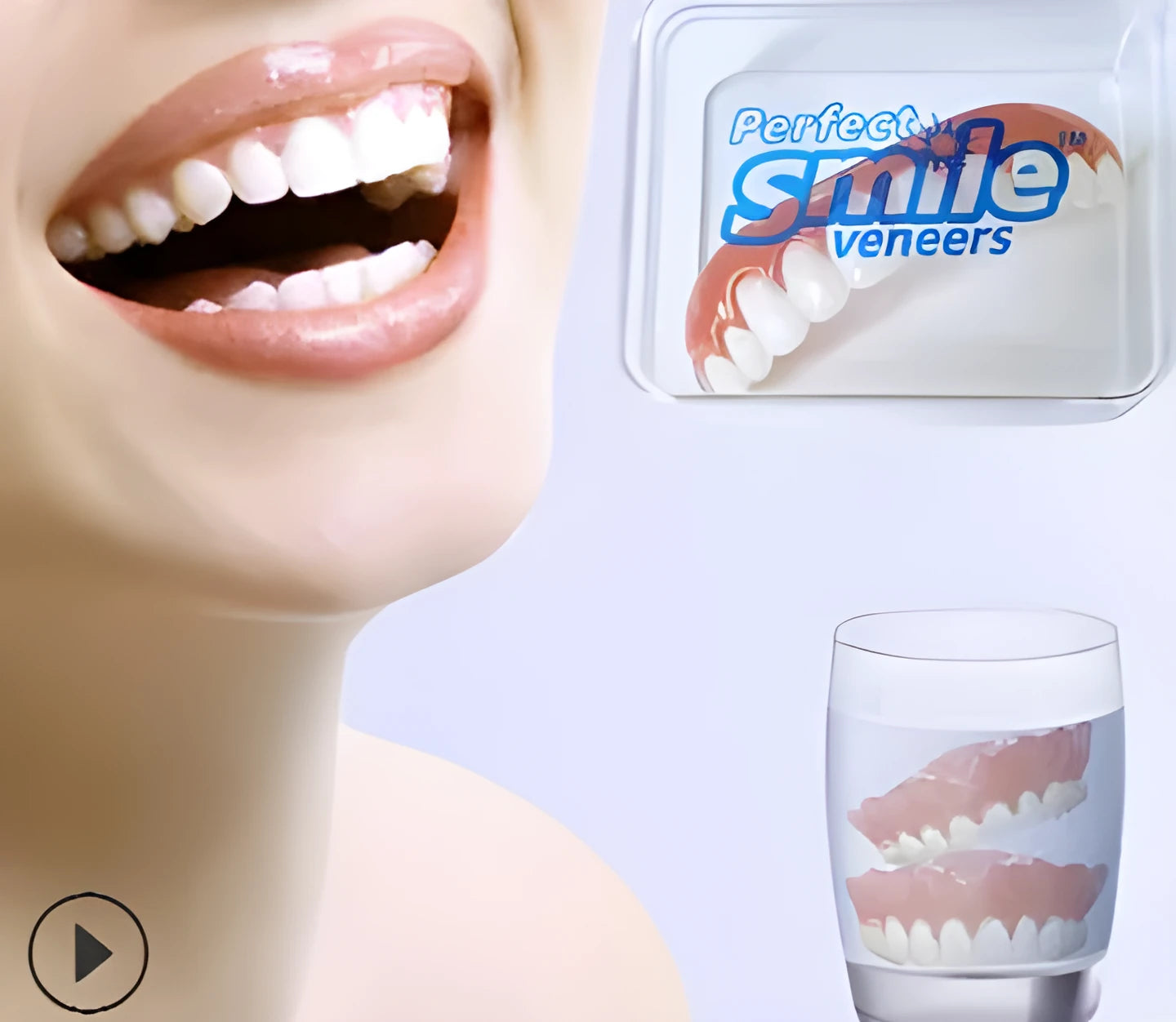 MOONBIFFY Z377 moderate size press-on teeth whitening veneers with carrying case