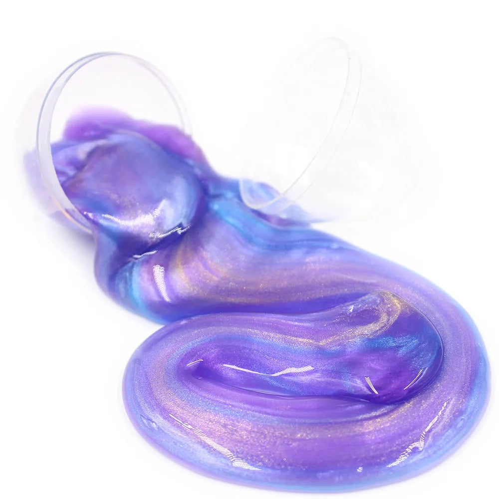 Crystal Soft Slime Ball 50g resin sensory toy in blue and green for children aged 7-14