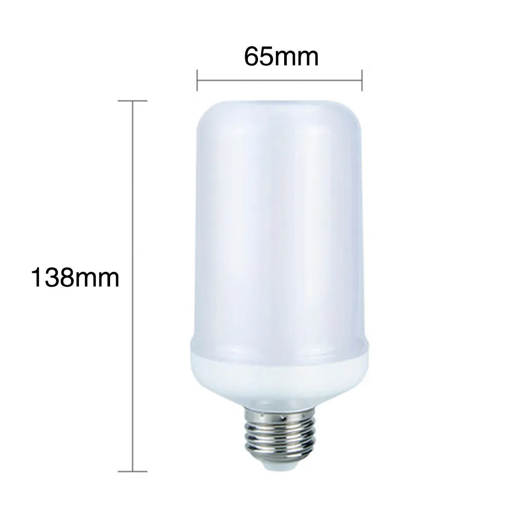 Decorative flame effect lamp with LED fake fire lighting and flickering emulation for home ambiance