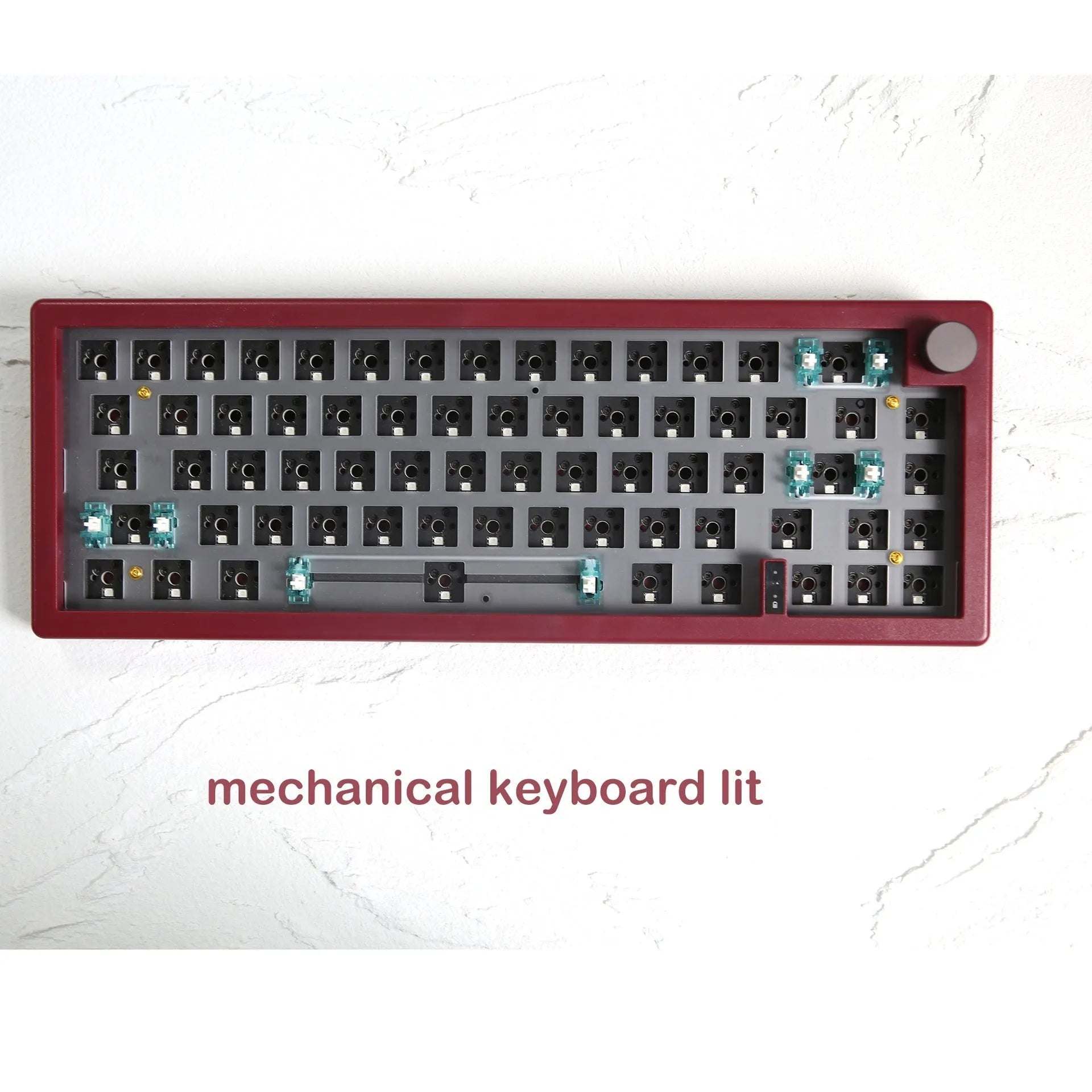 DIY mechanical keyboard kit with RGB backlighting, hot-swappable switches, and multiple colour options
