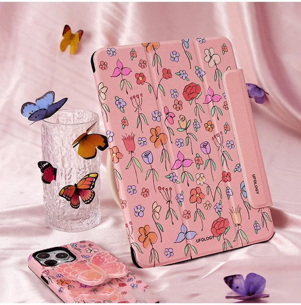 Black magnetic protective flat shell sleeve for 10.9 inch iPad Air 5 and iPad Air 4 tablets