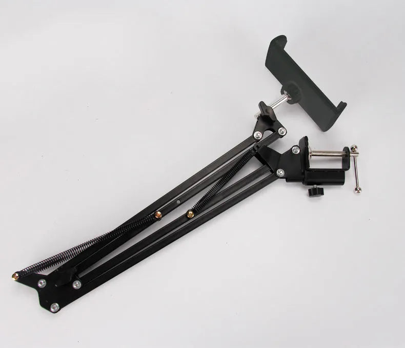 Adjustable phone tablet stand in black and white colours with 10cm height options