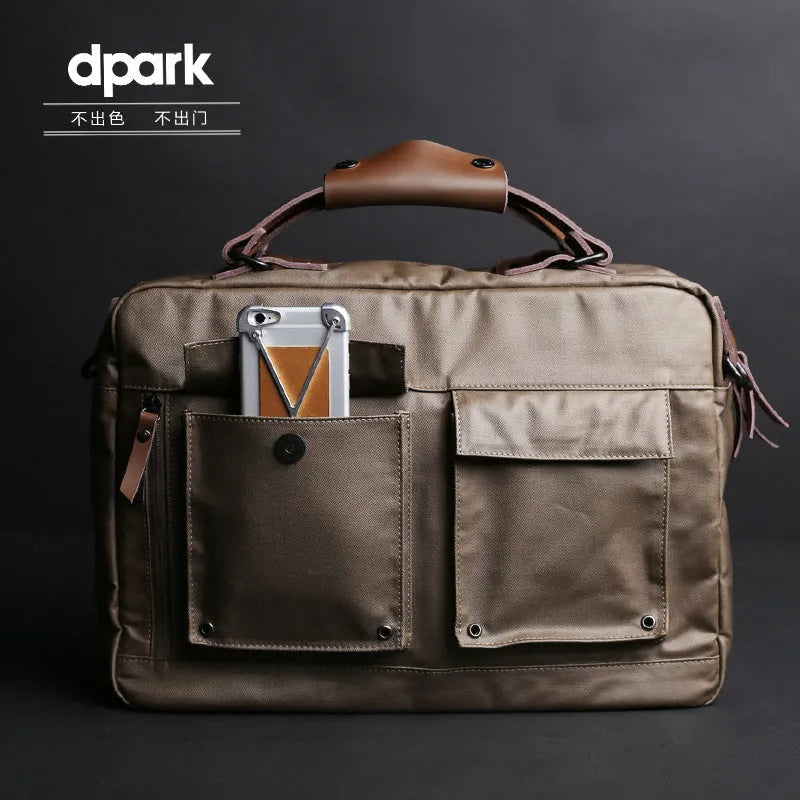 Dpark single shoulder sling laptop bag for 14 or 15 inch laptops in black colour