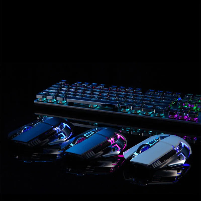 Black silent wireless Bluetooth e-sports mouse with 800mAh rechargeable battery