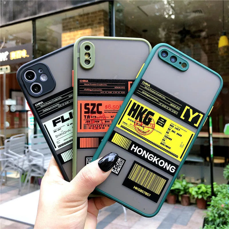 Boarding pass silicone phone case with skin feel finish in army green on iPhone 11 Pro Max