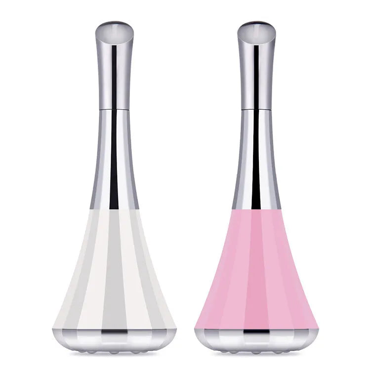 Small gyroscope facial beauty instrument in white with ABS body and CR2032 battery