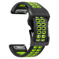 Quick-release double-row hole two-colour silicone watch strap with pin buckle