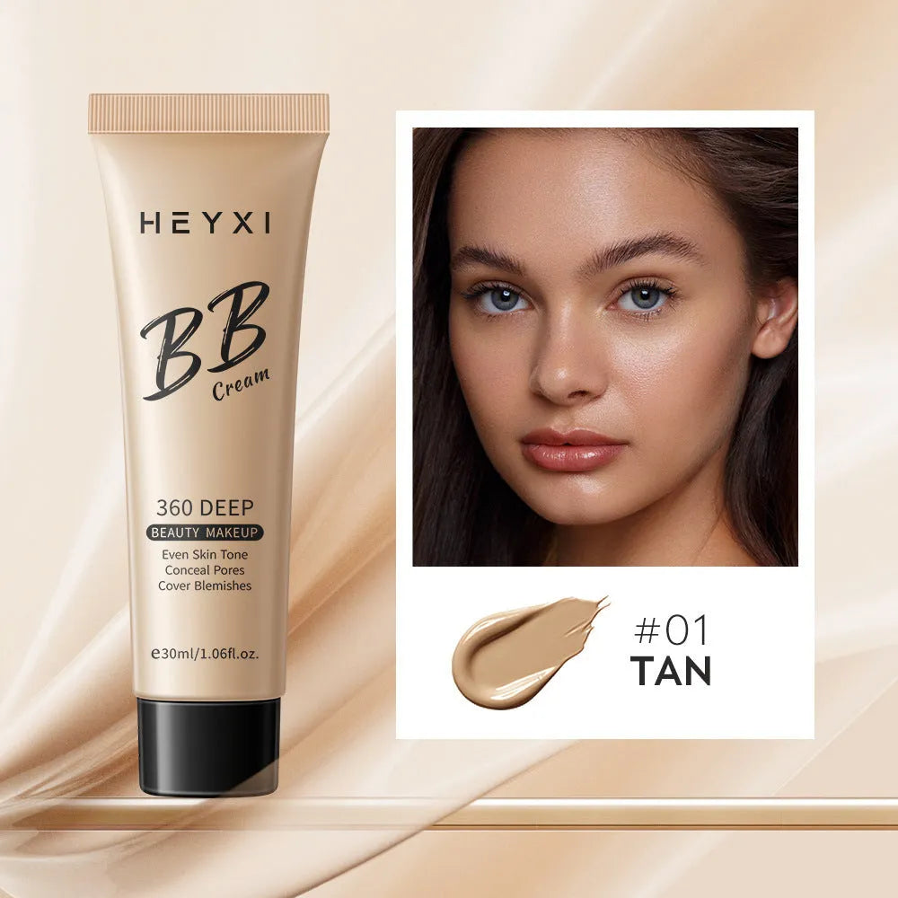 Waterproof sweat-proof BB cream in four colour shades for general skin types