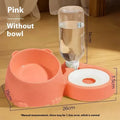 Automatic pet drinking basin with two bowls in stainless steel and ceramic