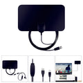 Black digital HD indoor TV antenna panel 210x120mm with 3m coaxial cable for 1080p free channels
