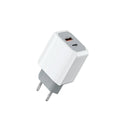White European standard phone fast charger set with USB interface and fireproof ABS PC construction