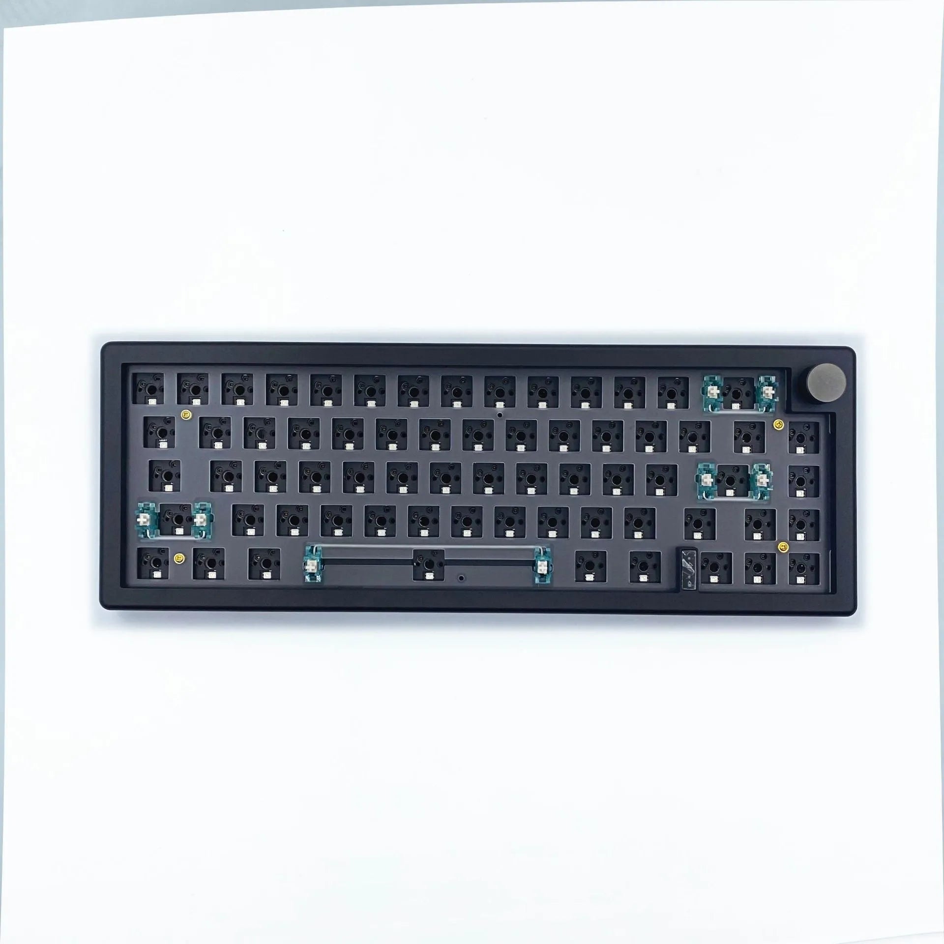 DIY mechanical keyboard kit with RGB backlighting, hot-swappable switches, and multiple colour options