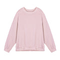 Men's solid colour twill jacquard long-sleeved pullover sweater in a loose fit.