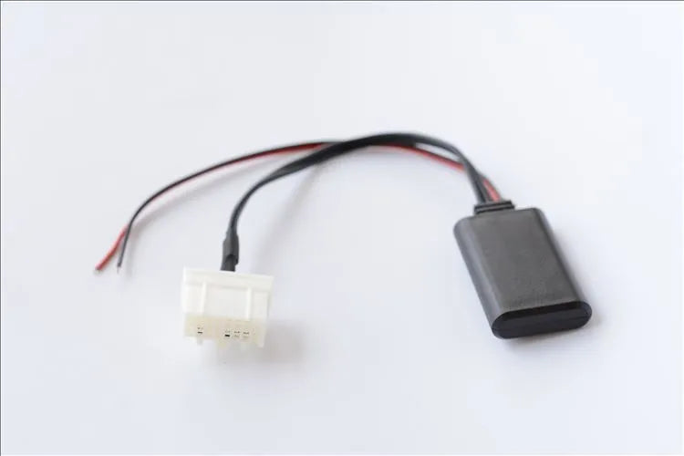 Black Bluetooth audio adapter cable for Mazda M6 and other 2006+ models with auxiliary port