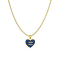12 constellation love necklace with heart-shaped pendant and bamboo chain in a zodiac colour option