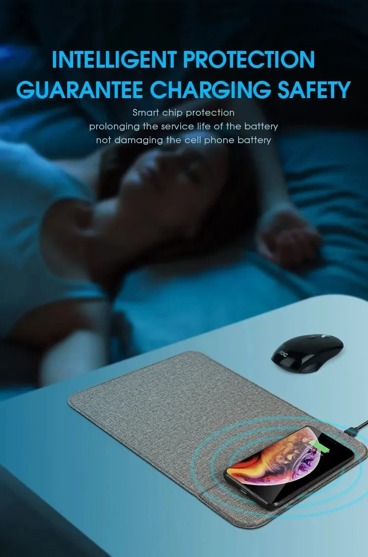 Foldable cloth phone holder with wireless charging for smartphones