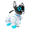 Electric dog toy in blue colour with light and music functions for children interactive play