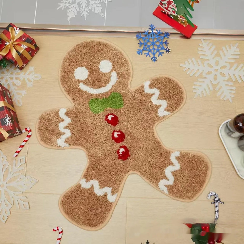 Christmas themed hallway mat with festive design and anti-slip backing in multiple size options